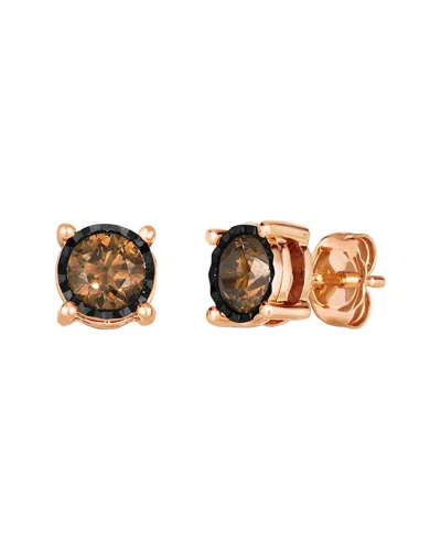 Le Vian ® Chocolate Solitaire 14k Rose Gold 0.98 Ct. Tw. Diamond Stud Earrings