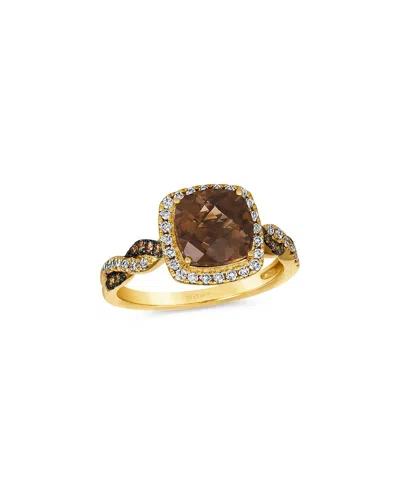 Le Vian ® Chocolate Twist 14k 2.35 Ct. Tw. Diamond & Smoky Quartz Ring In Gold