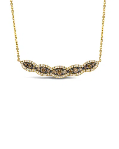 LE VIAN LE VIAN® CHOCOLATE WATERFALL 14K 0.72 CT. TW. DIAMOND SMILE ADJUSTABLE NECKLACE