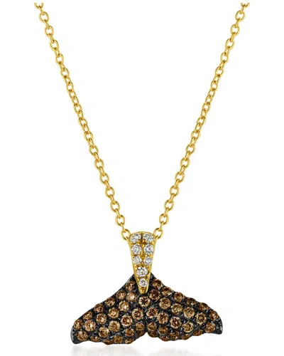LE VIAN LE VIAN® CHOCOLATIER 14K HONEY GOLD 0.37 CT. TW. DIAMOND PENDANT NECKLACE