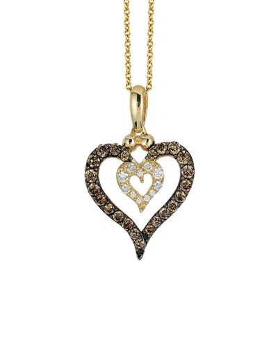 Le Vian ® Chocolatier 14k Honey Gold 0.45 Ct. Tw. Diamond Necklace In Burgundy