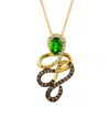 Le Vian Chocolatier 14k Honey Gold 1.08 Ct. Tw. Diamond & Chrome Diopside Necklace In Gold