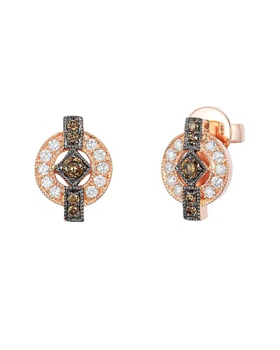 LE VIAN LE VIAN CHOCOLATIER 14K ROSE GOLD 0.44 CT. TW. DIAMOND DROP EARRINGS