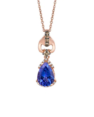 Le Vian ® Chocolatier 14k Rose Gold 1.71 Ct. Tw. Diamond & Tanzanite Necklace