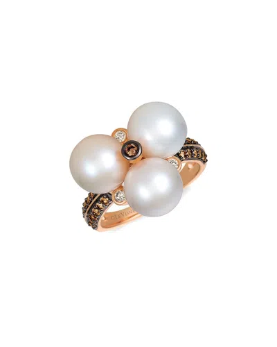 Le Vian Chocolatier 14k Strawberry Gold 0.40 Ct. Tw. Diamond 8-9mm Pearl Ring