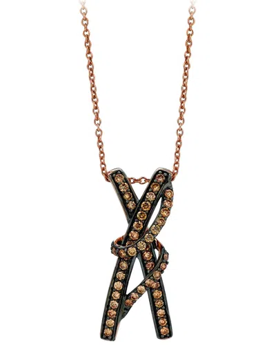 Le Vian Chocolatier 14k Strawberry Gold 0.52 Ct. Tw. Diamond Pendant Necklace