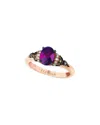 Le Vian ® Chocolatier 14k Strawberry Gold 1.47 Ct. Tw. Diamond & Rhodolite Ring In Gold