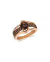 Le Vian ® Chocolatier 14k Strawberry Gold 1.58 Ct. Tw. Diamond & Smoky Quartz Ring In Gold