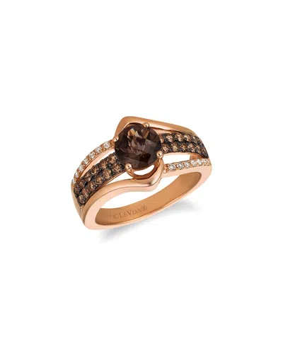 Le Vian ® Chocolatier 14k Strawberry Gold 1.58 Ct. Tw. Diamond & Smoky Quartz Ring