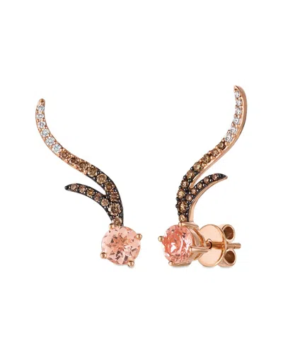 Le Vian ® Chocolatier 14k Strawberry Gold 1.68 Ct. Tw. Diamond & Morganite Earrings