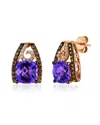 Le Vian Chocolatier 14k Strawberry Gold 4.47 Ct. Tw. Diamond & Amethyst Earrings