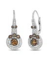 Le Vian Chocolatier 14k Vanilla Gold 1.08 Ct. Tw. Diamond Earrings In Silver