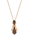 Le Vian Chocolatier Chocolate Diamond 18" Pendant Necklace (1/2 Ct. T.w.) In 14k Rose Gold