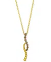 Le Vian Chocolatier Chocolate Diamond (3/8 Ct. T.w.) Linear Pendant 19" Necklace In 14k Honey Gold In Yellow Gold