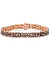Le Vian Chocolatier Chocolate Diamond & Vanilla Diamond Pave Cluster Tennis Bracelet (5-7/8 Ct. T.w.) In 14k In No Color