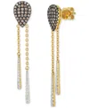 Le Vian Chocolatier Chocolate Diamond & Vanilla Diamond Pear Cluster Dangle Drop Earrings (3/4 Ct. T.w.) In In 14k Honey Gold Earrings