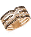 Le Vian Ladies Chocolate Diamonds Fashion Ring In 14k Strawberry Gold In Rose Gold