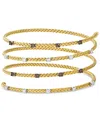 Le Vian Chocolatier Chocolate Diamond & Vanilla Diamond Wrap Bracelet (3/4 Ct. T.w.) In 14k Two-tone Gold
