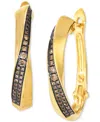 Le Vian Chocolatier Chocolate Diamond Hoop Earrings (1/4 Ct. T.w.) In 14k Honey Gold In 14k Honey Gold Earrings