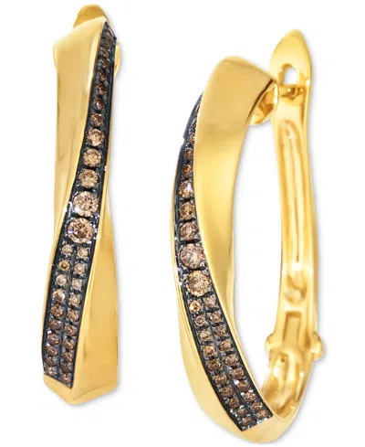 Le Vian Chocolatier Chocolate Diamond Hoop Earrings (1/4 Ct. T.w.) In 14k Honey Gold In 14k Honey Gold Earrings