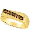 Le Vian Men's Chocolatier Chocolate Diamond Ring (1/3 Ct. T.w.) In 14k Yellow Gold In Yellow Gold