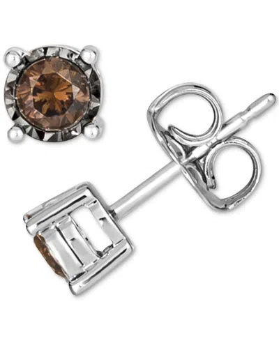 Le Vian Chocolatier Chocolate Diamond Stud Earrings (1/4 Ct. T.w.) In 14k Rose Gold (also Available In White In White Gold