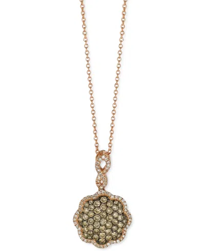 Le Vian Chocolatier Chocolate Diamonds (5/8 Ct. T.w.) & Vanilla Diamonds (1/6 Ct. T.w.) 18" Pendant Necklace