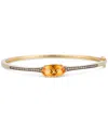 Le Vian Chocolatier Cinnamon Citrine (2-3/8 Ct. T.w.) & Chocolate Diamond (1/4 Ct. T.w.) Bangle Bracelet In In Yellow Gold