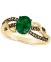 Le Vian Chocolatier Costa Smeralda Emeralds (7/8 Ct. T.w.) & Chocolate Diamond (1/4 Ct. T.w.) Openwork Ring 