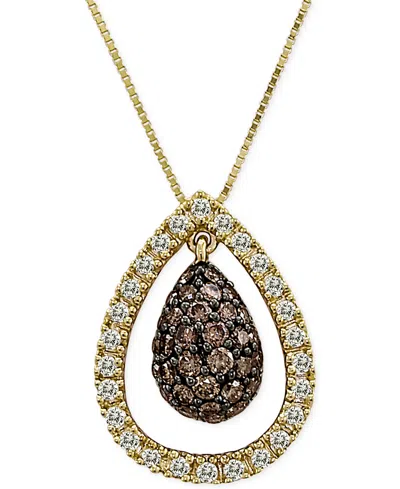 Le Vian Chocolatier Diamond Pendant Necklace (3/4 Ct. T.w.) In 14k Gold In Transparent