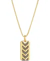 Le Vian Chocolatier Men's Chocolate Diamond Chevron Dog Tag 24" Pendant Necklace (1/2 Ct. T.w.) In 14k Gold In Gold