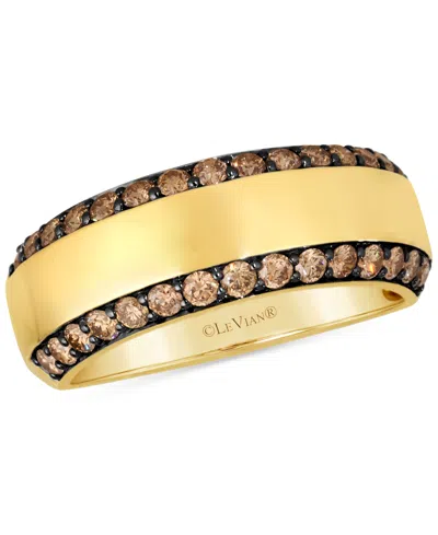 Le Vian Chocolatier Men's Chocolate Diamond Two Row Band (1 Ct. T.w) In 14k Gold In No Color