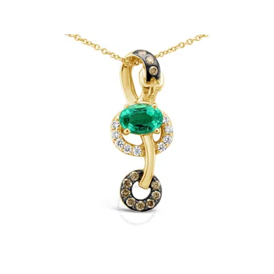 Le Vian Chocolatier Pendant Costa Smeralda Emeralds In Yellow