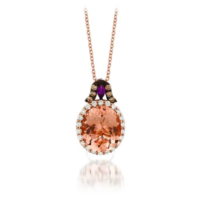 Le Vian Chocolatier Pendant Peach Morganite In Yellow