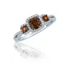 Le Vian Chocolatier Ring Chocolate Diamonds In White
