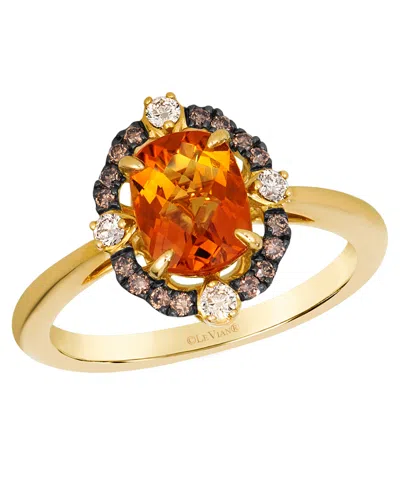 Le Vian Cinnamon Citrine (1-1/6 Ct. T.w.), Nude Diamond (1/10 Ct. T.w.) & Chocolate Diamond (1/8 Ct. T.w.) R In Gold