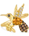 Le Vian Cinnamon Citrine (1/2 Ct. T.w.), Nude Diamonds (1/6 Ct. T.w.), Chocolate Diamonds (1/6 Ct. T.w.) & B In No Color