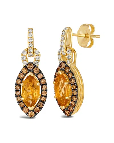 Le Vian ® Cinnamon Citrine® 14k 1.36 Ct. Tw. Diamond & Citrine Earrings In Gold
