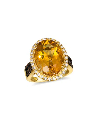 Le Vian ® Cinnamon Citrine® 14k 8.41 Ct. Tw. Diamond & Citrine Ring In Gold