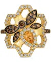 Le Vian Cinnamon Citrine (1/6 Ct. T.w.), Chocolate Diamonds (1/3 Ct. T.w.) & Nude Diamonds (5/8 Ct. T.w.) St In No Color