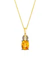 Le Vian Citrine (1.90 Ct. T.w.), Vanilla And Chocolate Diamonds Pendant Necklace (0.12 Ct. T.w.) In 14k Hone In Gold