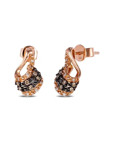 Le Vian ® Cluster 14k Rose Gold 0.17 Ct. Tw. Diamond Drop Earrings
