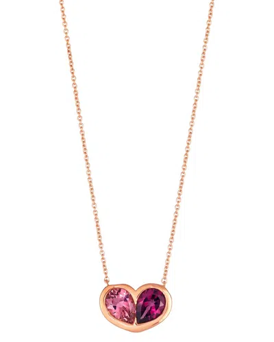 Le Vian ® Color Blocking Semi Precious 14k Rose Gold 1.35 Ct. Tw. Pink Tourmaline  Rhodolite Pendant