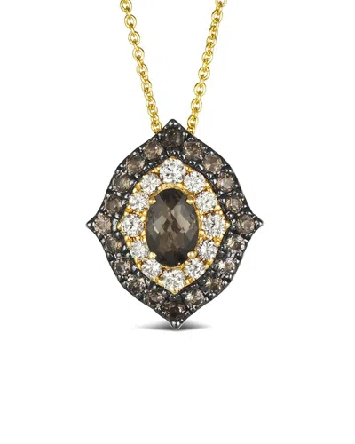 LE VIAN LE VIAN® COLOR ON COLOR 14K 0.93 CT. TW. DIAMOND & QUARTZ PENDANT