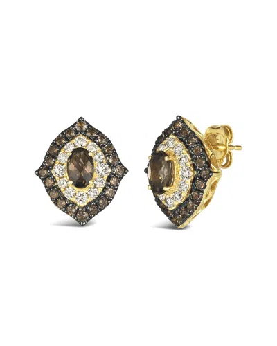 LE VIAN LE VIAN® COLOR ON COLOR 14K 1.85 CT. TW. DIAMOND & QUARTZ EARRINGS