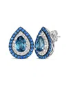 Le Vian 14k W/g Earr 0.55 Dia 3.58 Db, Sa |e,eh| In Blue