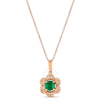 Le Vian Costa Smeralda Emeralds Pendant Set In 14k Honey Gold In Green