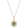 Le Vian Costa Smeralda Emeralds Pendant Set In 14k Strawberry Gold In Green