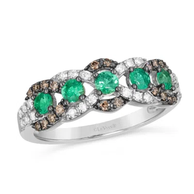 Le Vian Costa Smeralda Emeralds Ring Set In 14k Vanilla Gold In Green