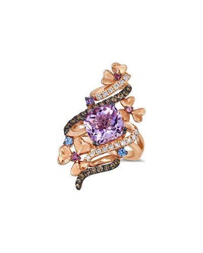 LE VIAN LE VIAN® CRAZY COLLECTION 14K ROSE GOLD 5.04 CT. TW. DIAMOND & PINK AMETHYST COCKTAIL RING